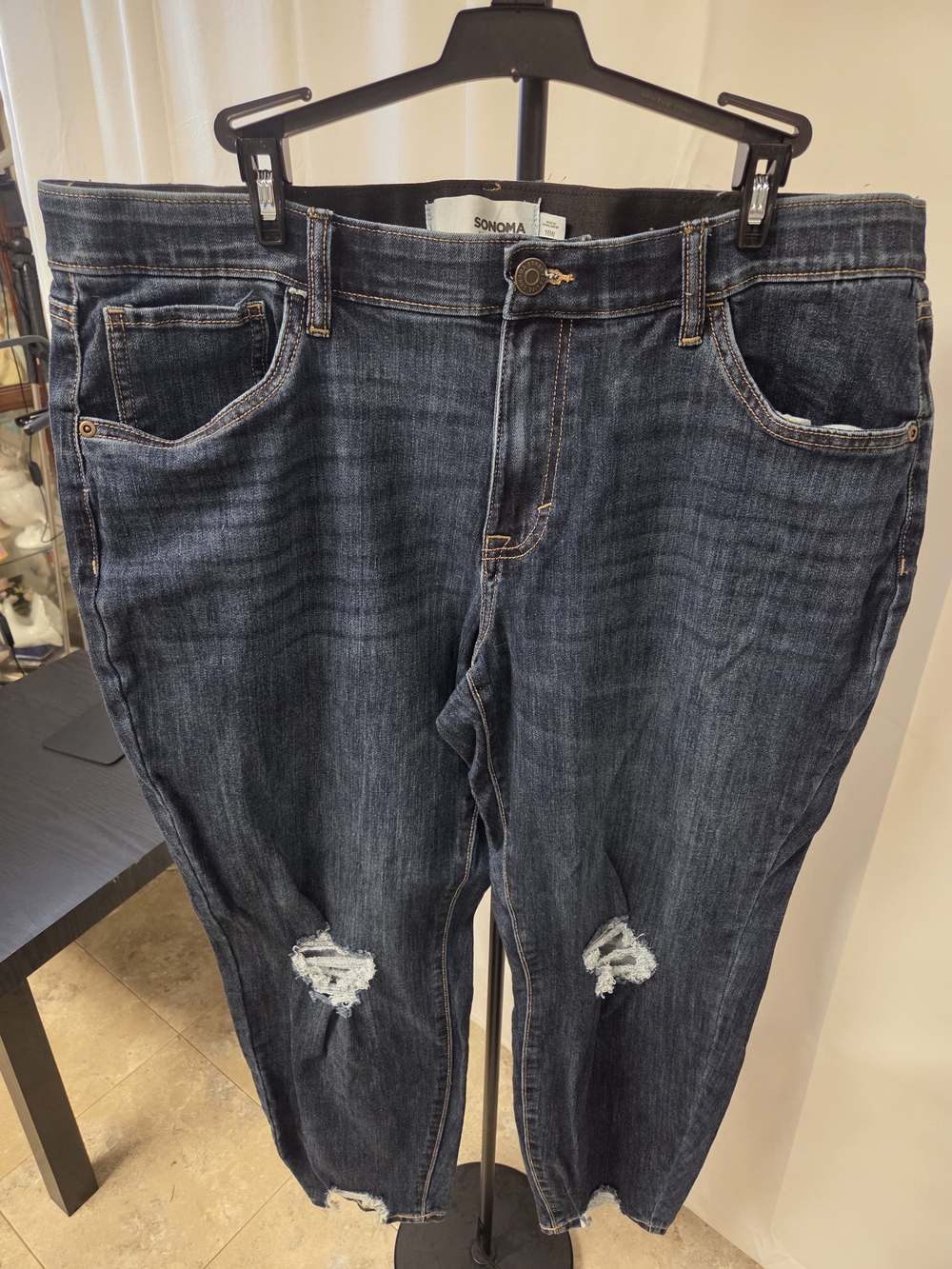 SONOMA Dark Blue Distressed Women’s Jeans